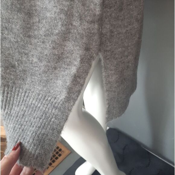 Nwt Dreamers Gray V-Neck Sweater Dress - Picture 5 of 14